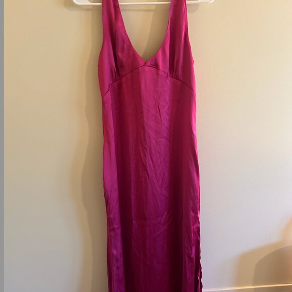 Princess Polly- Lynsey Midi Dress Fuchsia - Picture 3 of 3